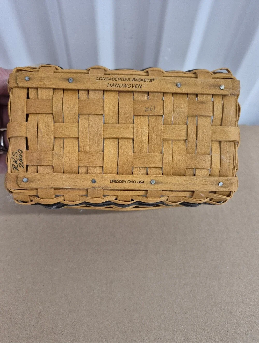 Longaberger J W Collection Miniature Edition Gathering Basket 2000 - 2001 Signed